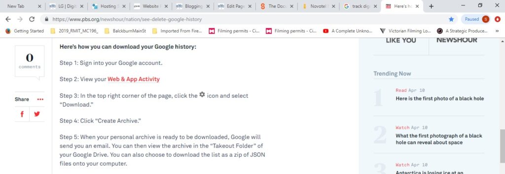 google download history